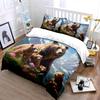 Set Decorativo Famiglia Orsi di Montagna Diverse Misure per Camera da Letto di Bambini e Adulti Raffinato Set Biancheria da Letto 3 Pezzi, Regalo