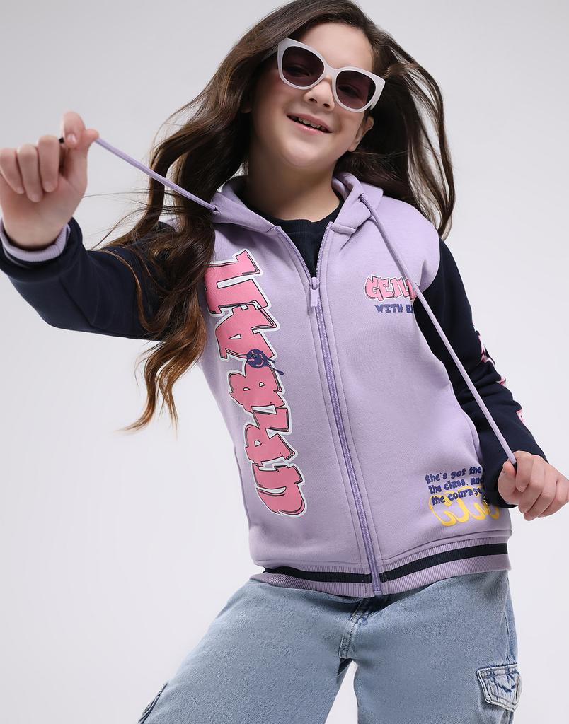 MONTE CARLO Sudadera con capucha y manga larga para niña