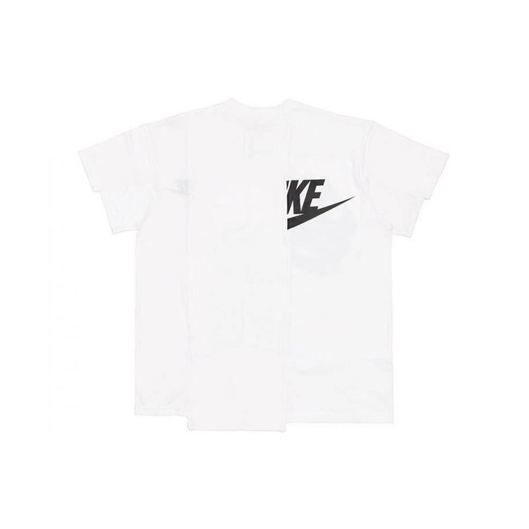 Nike x Sacai Hybrid T-Shirt White Women Tops CD6310-100