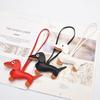 Dog Keychain Pendant Pu Leather Cartoon Pet Bag Charm For Keys And Phones