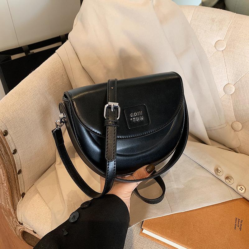 Summer niche texture handbag small bag women's 2025 new simple saddle bag versatile shoulder messenger bag