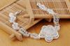 Factory direct fashion 925 Silver Bracelet for woman Beautiful big flower fine Luxury jewelry Wedding party gifts