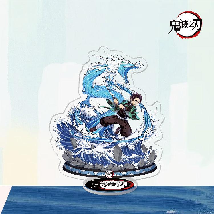Game Anime Demon Slayer Blade Tanjiro Acrylic Cosplay Character Stand Acrylic Figure Stand Painted Desk Decor Ornament Gift
