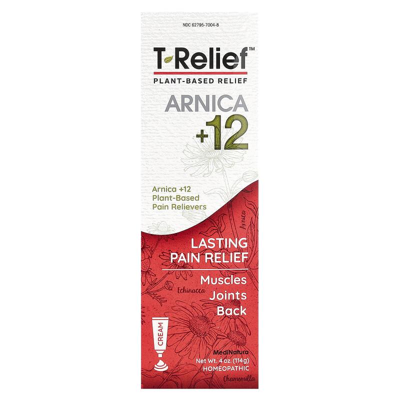 T-Relief™, Arnica +12, Plant-Based Relief Cream, 4 oz (114 g)