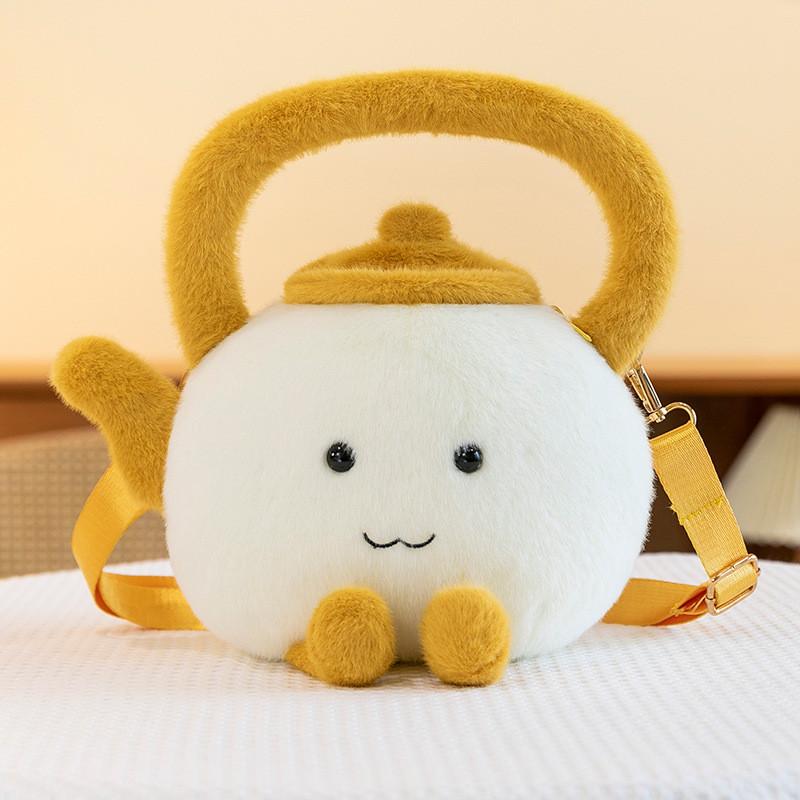 

Plush Toy Teapot Shoulder Bag Cartoon Stuffed Doll Room Decoration Gift Kids 30cm Bag