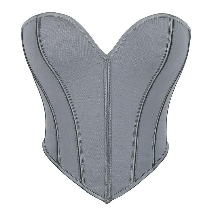 Schwarz Matt Trägerlos Sexy Hofstil Damen Top