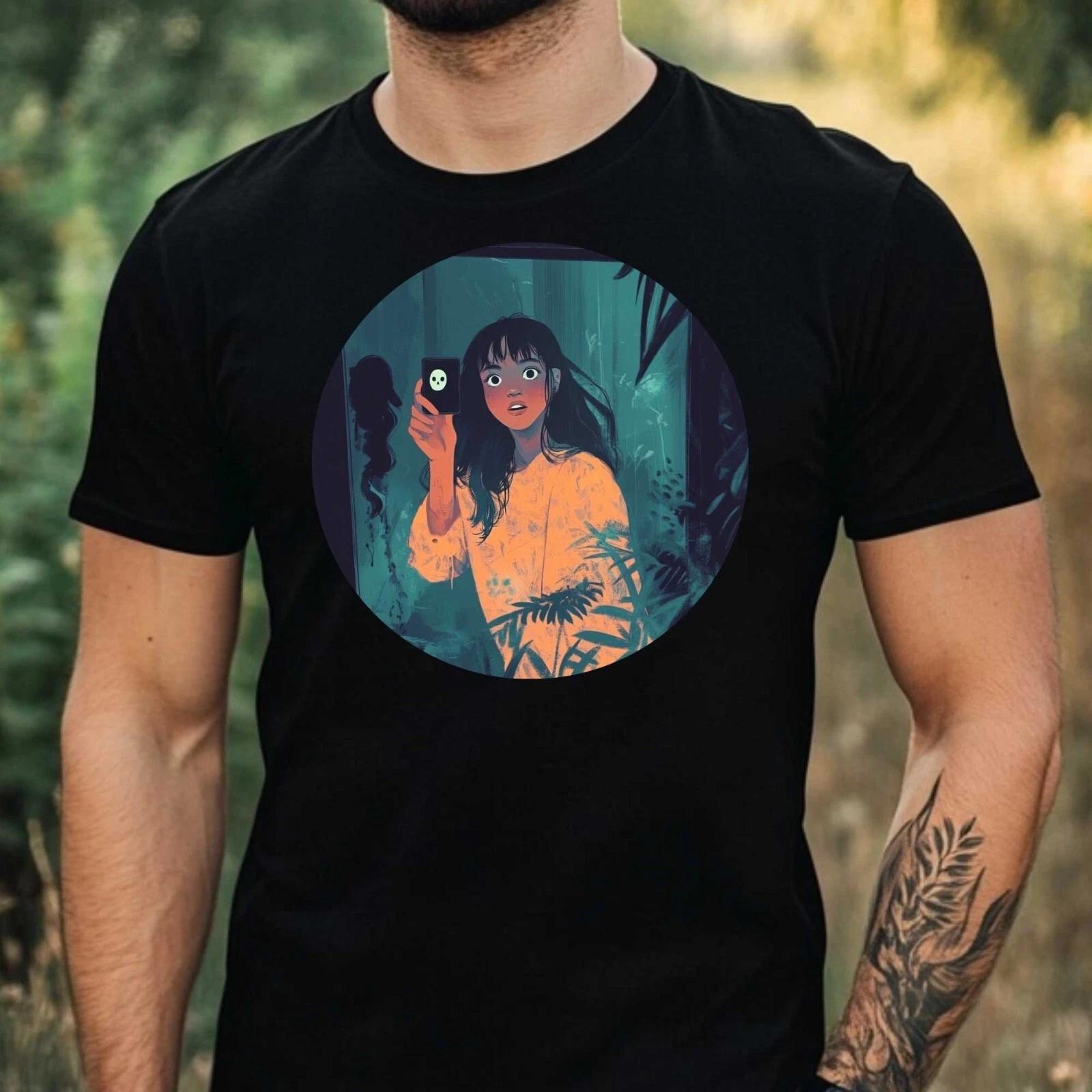 T-Shirt Herren Geister Selfie Motiv Baumwolle Größe XS bis 5XL XL