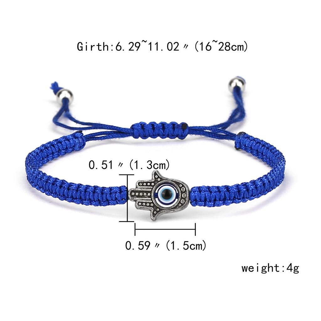 Turkish Blue Evil Eye Handmade Braided Red Black Rope Bracelet For Women Men Lucky Friendship Jewelry Adjustable Couple Bracelet