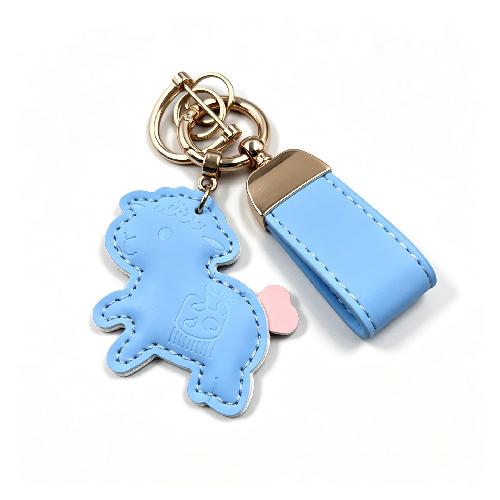 Cute lamb keychain fashion leather braided rope cartoon cute car key chain bag lamb pendant