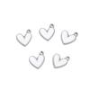 10pcs Gold Plated 10*12mm Stainless Steel Charm Enamel Heart Pendants Mixed Accessories For DIY Necklaces Making Findings