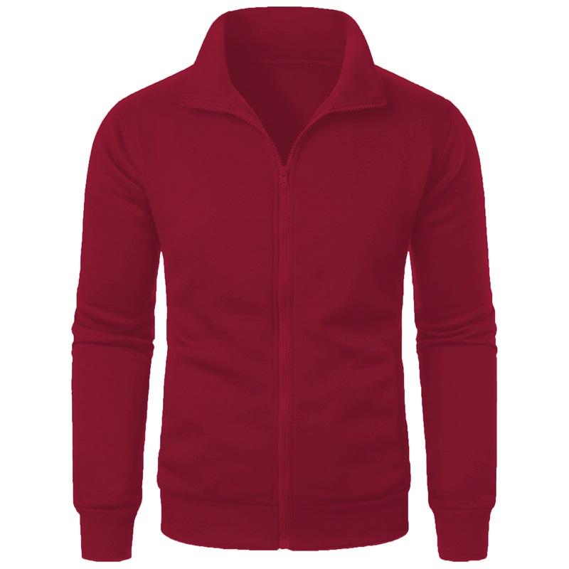 Heren Slim Fit Volledige Rits Hoodie Casual Jas met Lange Mouwen