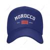 Unisex Baseball Cap Morocco EST Independence Day Wild Sun Shade Peaked Adjustable Outdoor Caps for Unisex Women