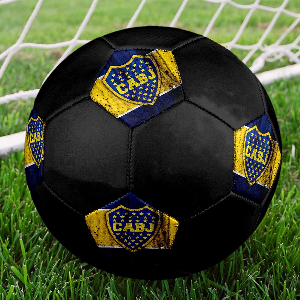 Pallone da Calcio Boca Juniors, colorato, adatto a tutte le età, cucito a macchina, materiale PVC, qualità da competizione, resistente e con elevato rimbalzo