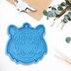 3168 Tiger for Head Keychain Silicone Mold with Hole Keyring Pendant Handmade Valentine's Day Gift Jewelry