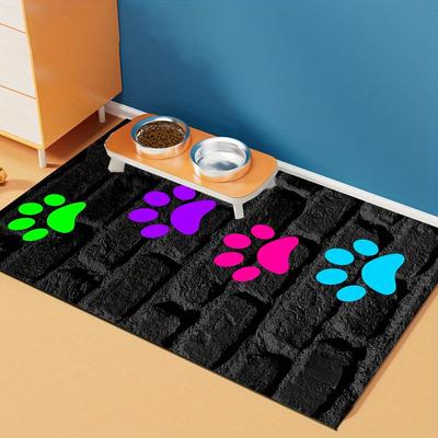  Diatom Mud Footprint Cat And Dog Pet Carpet Pet Placenta Anti-Slip, Water-Absorbent, Soft And Comfortable Home Decoration