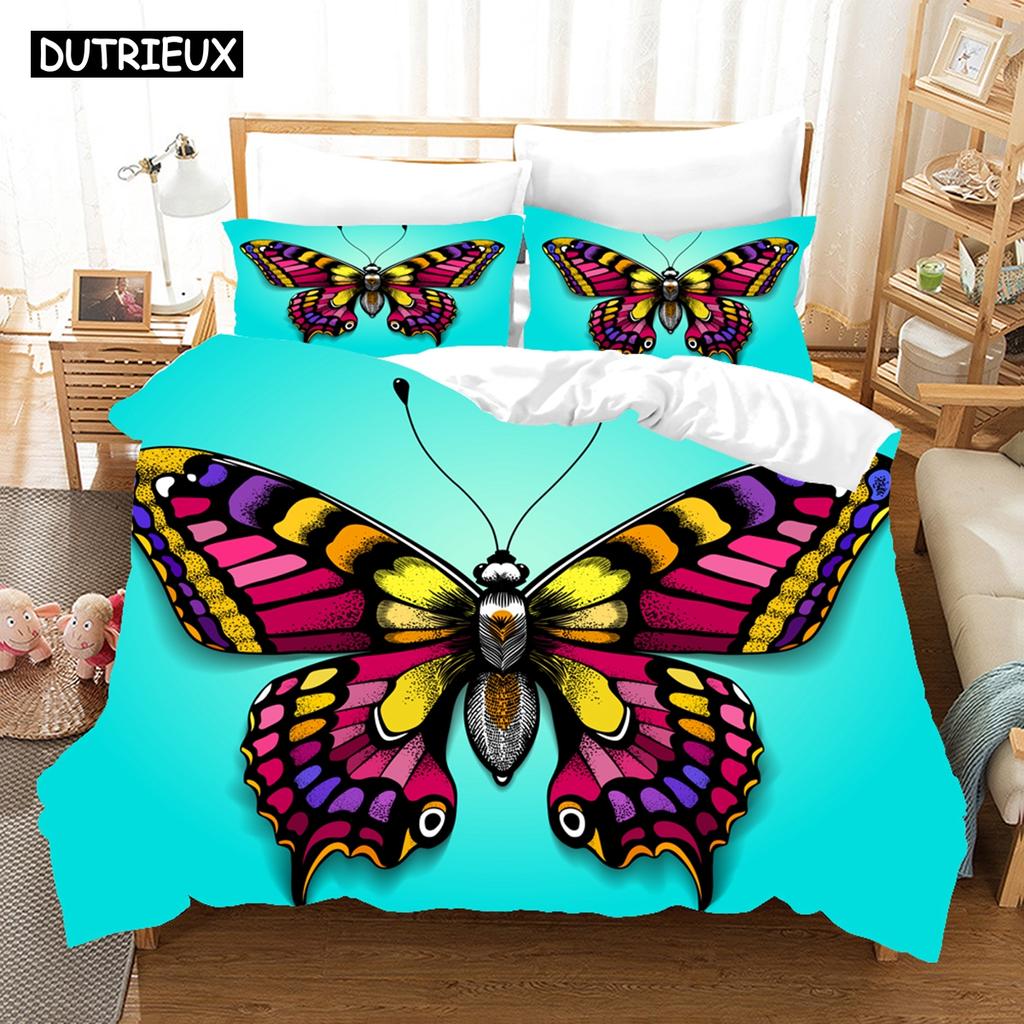 3D Schmetterling Bettwäsche-Sets Bettbezug-Set mit Kissenbezug Twin Full Queen King Bettwäsche Bettwäsche