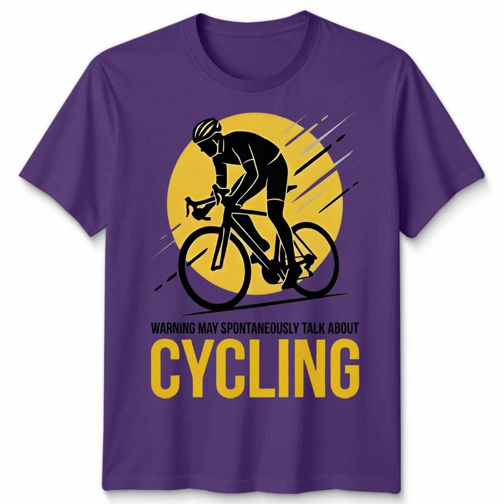 May Spontaneously Talk About Cycling Unisex T Shirt Novelty Gift Biker Cyclist