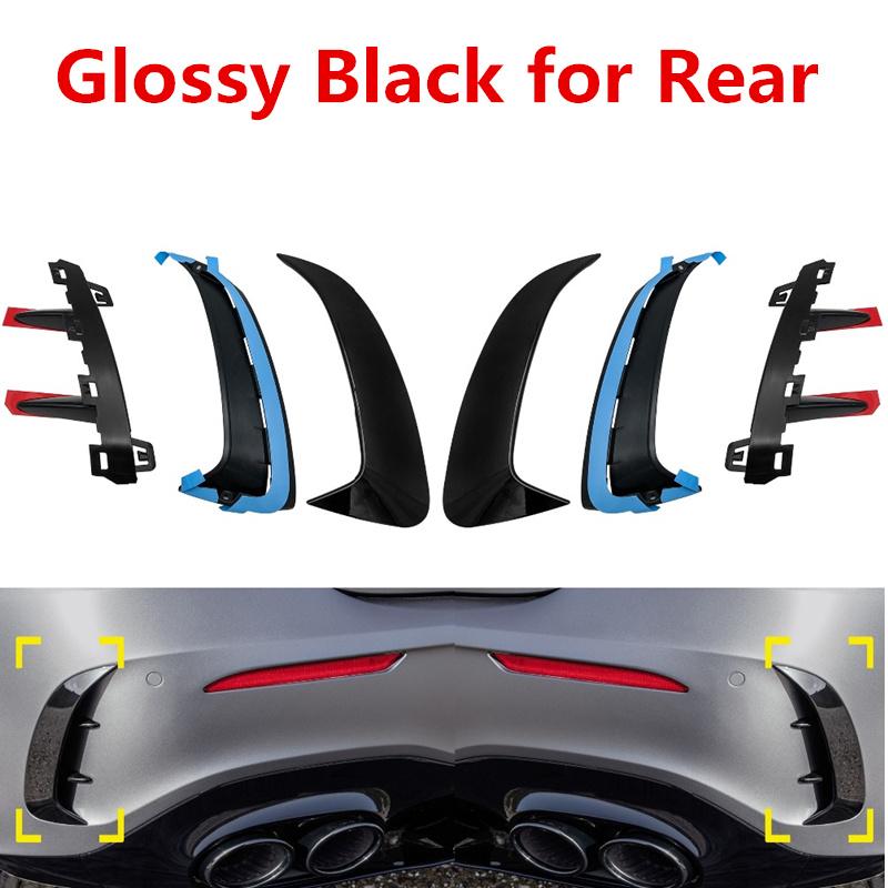 Front Rear Bumper Lip Fog Lamp Cover Chin Spoiler Splitter Body Kit Canards For Mercedes Benz W177 AMG Line A Class A200 A250 A35 2019