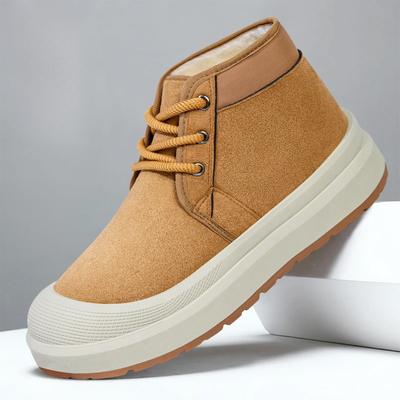 Men's Insulated Thick Cotton Boots, High-top Snow Boots, Outdoor Shoes, Cotton Shoes