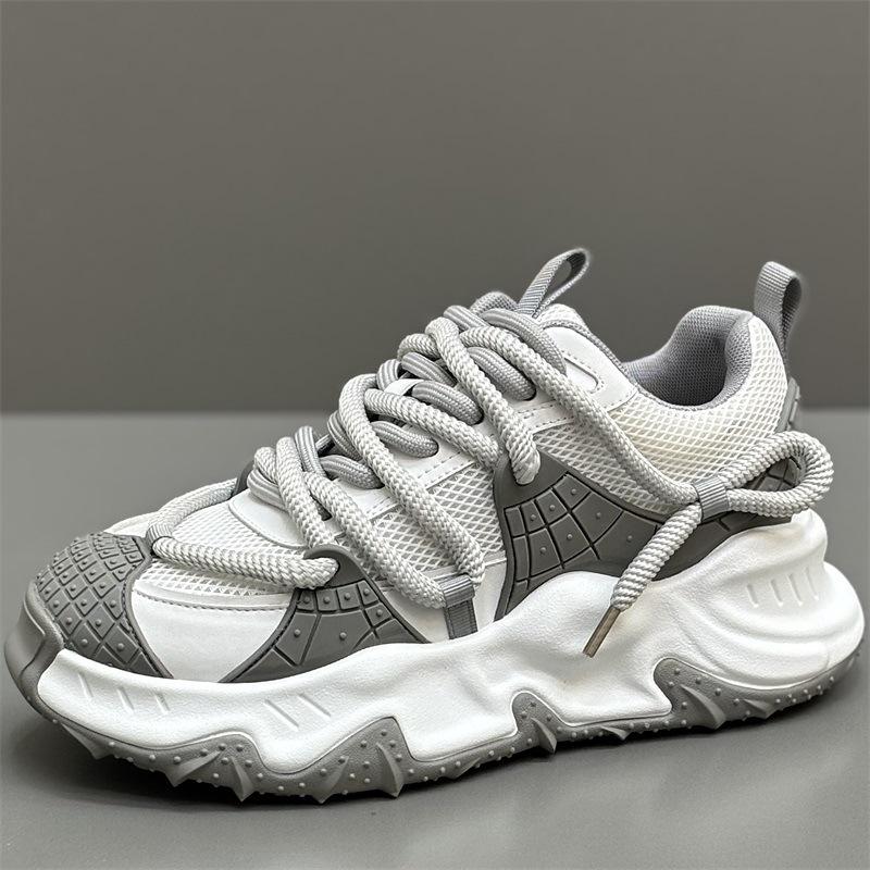 Scarpe casual traspiranti di alta gamma europee per primavera/estate, scarpe platform da papà, scarpe in mesh, cds
