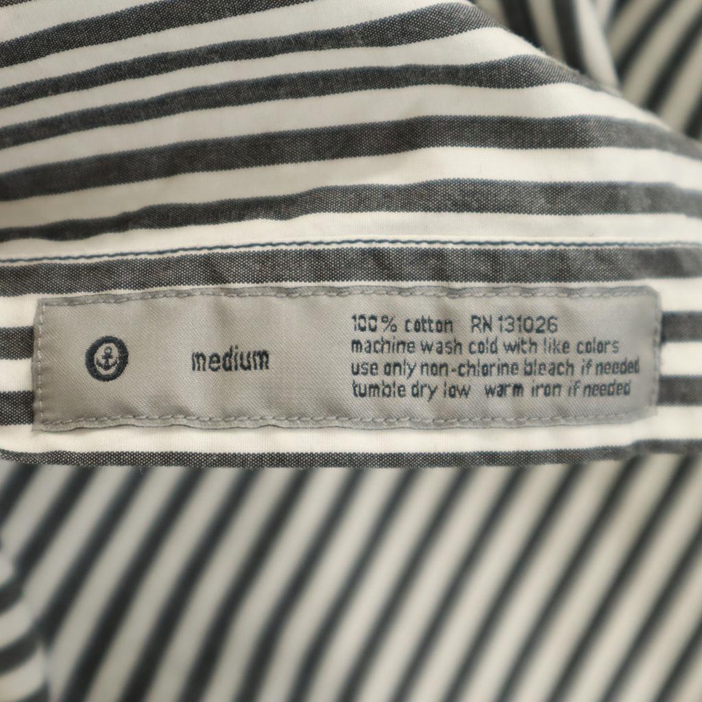 ONASSIS Striped Pattern Long sleeve Button down shirt M white Men's Used