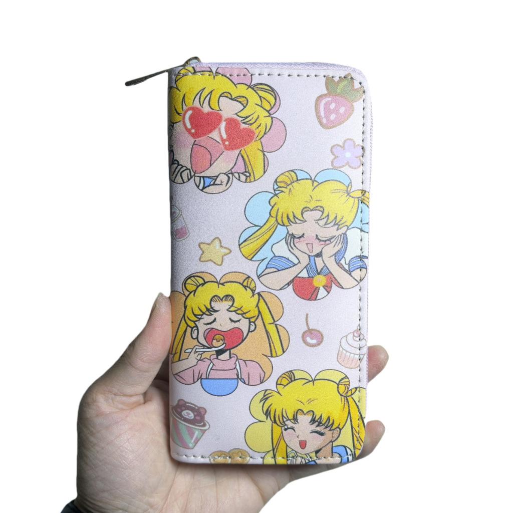 Japanische Sailor Moon Lange Reißverschluss Geldbörse Mädchen Geldbörse