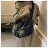 Large Capacity Denim Pillow Bag Women 2025 New Retro Casual Tote Bag
