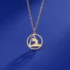 Dreamtimes Trendy Gymnastics Female Gym Sport Yoga Dance Pendant Chain Necklaces Women Girl Choker Party Gift Jewelry Wholesale