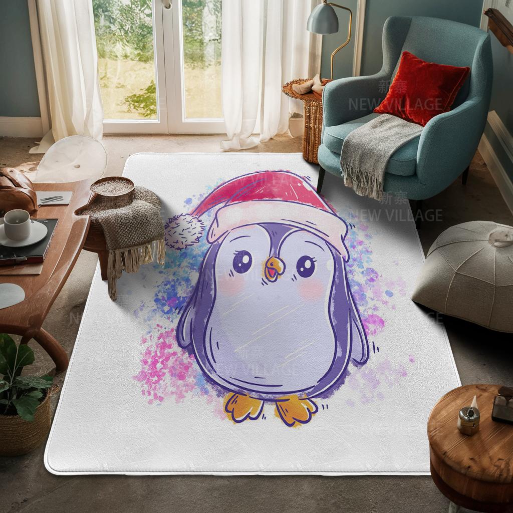 House Entrance Carpet Home Door Mat Living Room Bath Foot Bathroom Non-slip Water Absorption Rugs Bath Merry Christmas Winter