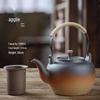 Clay Teapot with Lid and Handle for Electric or Charcoal Stove