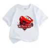 Kids Boys Girls 100% Cotton Crew Neck Short Sleeve T-Shirt, Funny Cute Red Racing Car Cartoon Print Casual Breathable Summer Tee Children Daily Wear