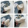 Casual Small Canvas Shoulder Bags for Women Simple Solid Color Ladies Crossbody Bag Outdoor Portable Female Mobile Phe Purse