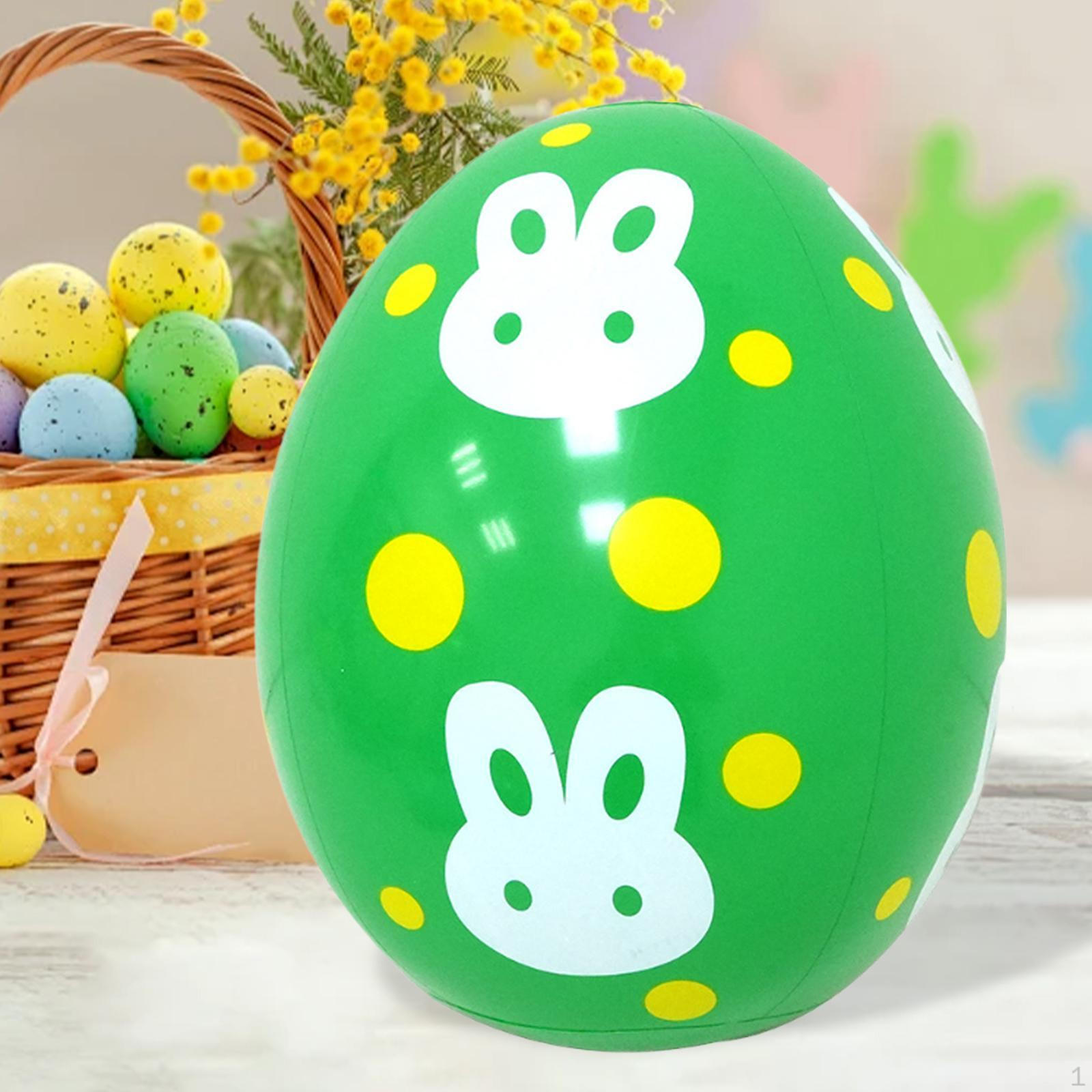 Надувное пасхальное яйцо, украшение, подвесное украшение 10,63x13,78 дюймов, декоративное из ПВХ, цветное зелёный