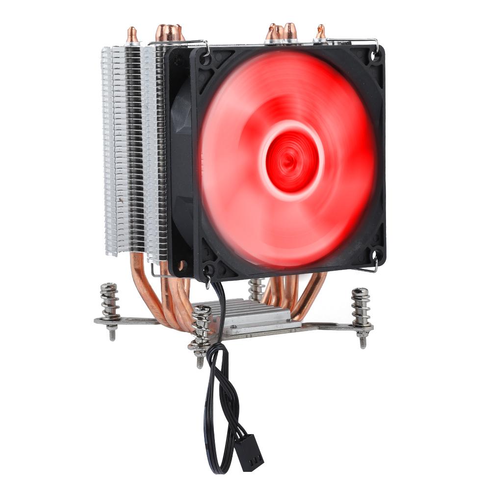 4 Heat Pipe CPU Fan Cooler Heat Sink With Screw (Red Light Small Screw+Backboard)