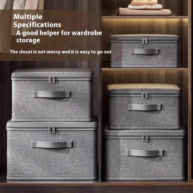 Multifunctional Foldable Storage Box With Cloth Cover , Large Capacity Quilt Storage Box Bra Storage Box Underwear Organizer