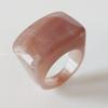 Acrylic Resin Colorful Mixed Block Ring, Unique Unisex Stylish Macrame Band for Men and Women
