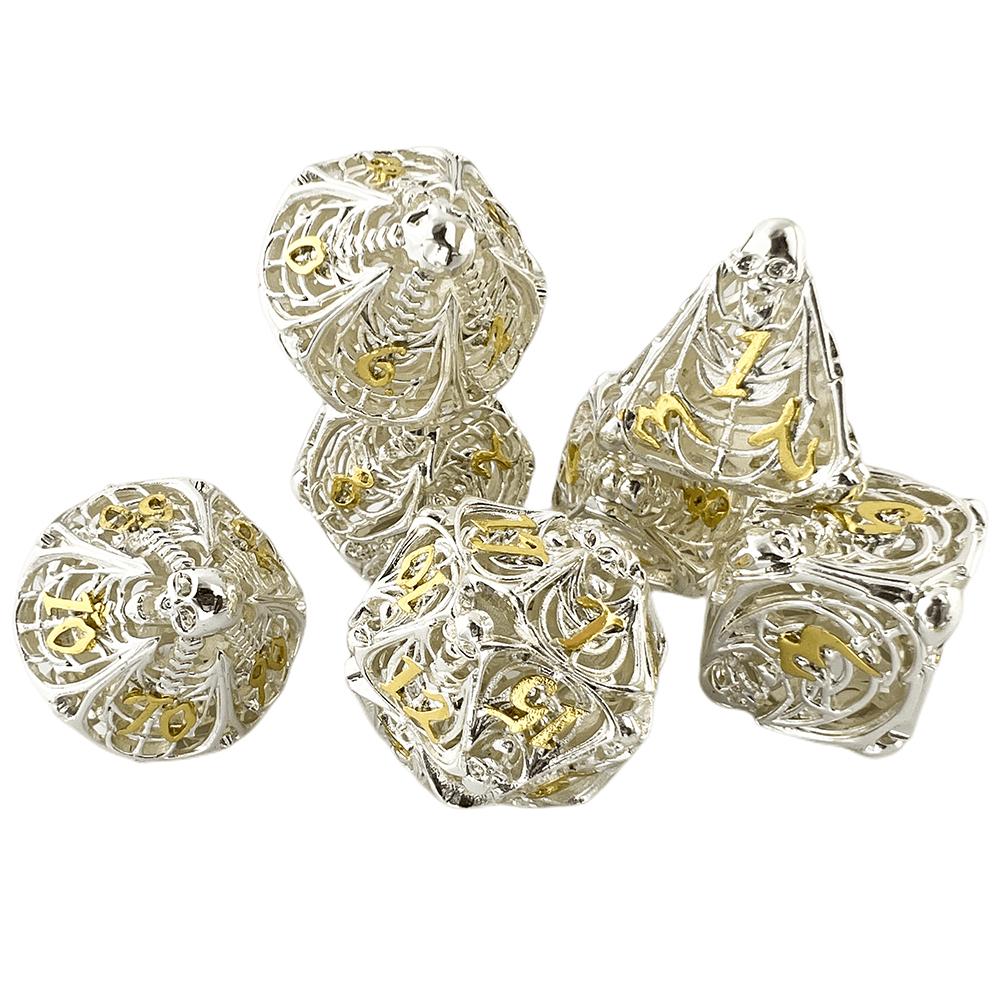 Metal Dice - Polyhedral Dice Set 7pcs DND Dice for DND RPG Board Game Accessories