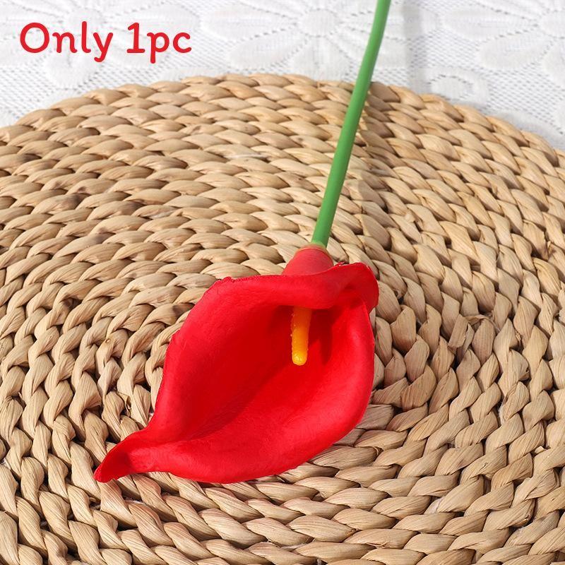 Pu Calla Lily Artificial Flower For Wedding Decor Home Staging Photography Prop
