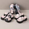 Dopamine Thick-bottomed Muffin Slippers Women's Summer New Fashionable and Cute Student Casual One-word Cool Slippers