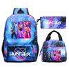 Kpop Peripheral Printing Student Schoolbag Fashionable Large Capacity Casual Backpack Three-Piece Set