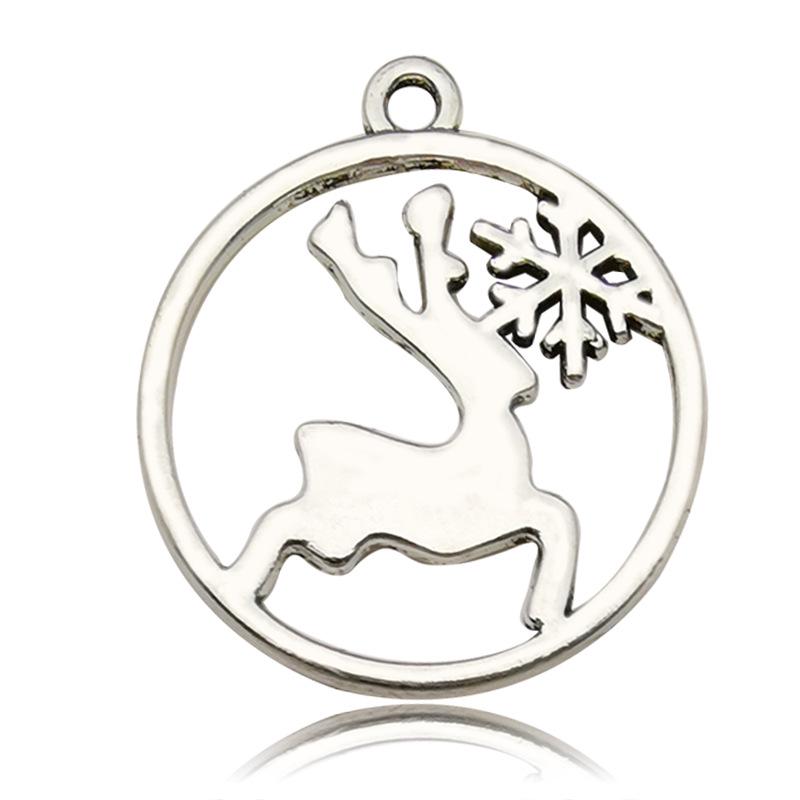 DIY Christmas Retro Zinc Alloy Stag Head Antler Pendant Charm - Jewelry Accessories