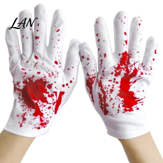 Indoor Halloween Props Horror Gloves, Creepy Red Hand Cosplay Prop for Party, Party Decorations Spooky Costume Accessory Haunted House, Trick or Treat