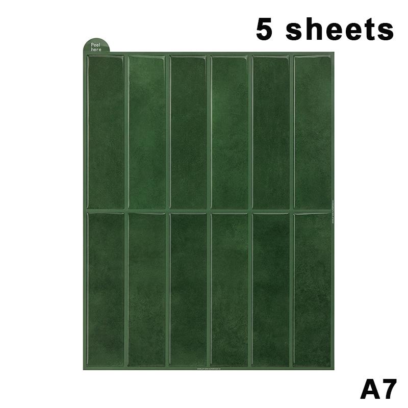 5/10Pcs Non Fading Wall Tile Stickers Peel and Stick Waterproof Oil Proof Heat Resistant for Dining Area Wall Decoration