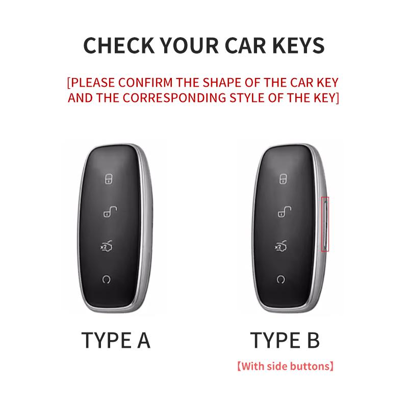 Suede Car Key Case Cover For Denza D9 Dm-I Car Key Protective Shell Accessories