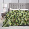 Camo Camouflage Blanket Flannel Spring Autumn Multifunction Ultra-Soft Throw Blanket for Sofa Bedroom Plush Thin Quilt