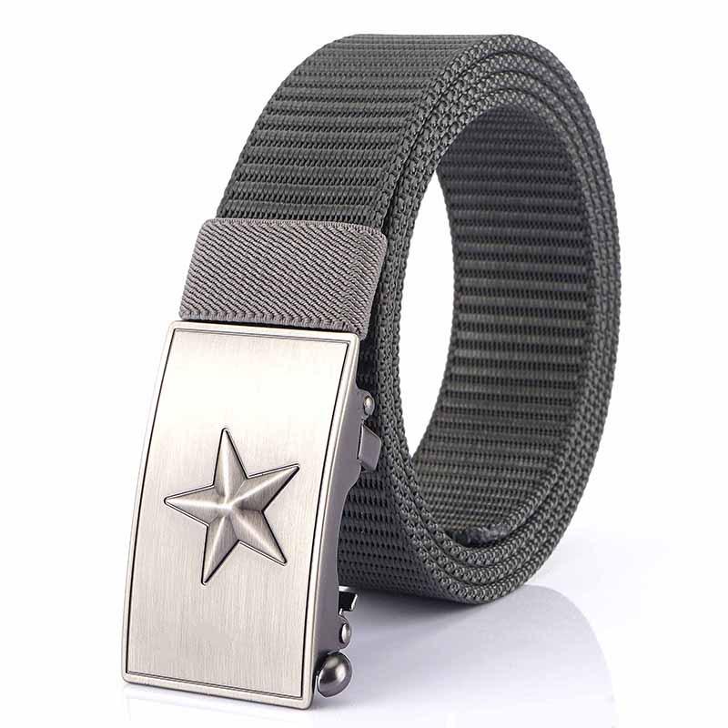 35CMNylon Waistband Toothless Automatic Buckle Outdoor Training Tactical Men's Business Shirt Fire