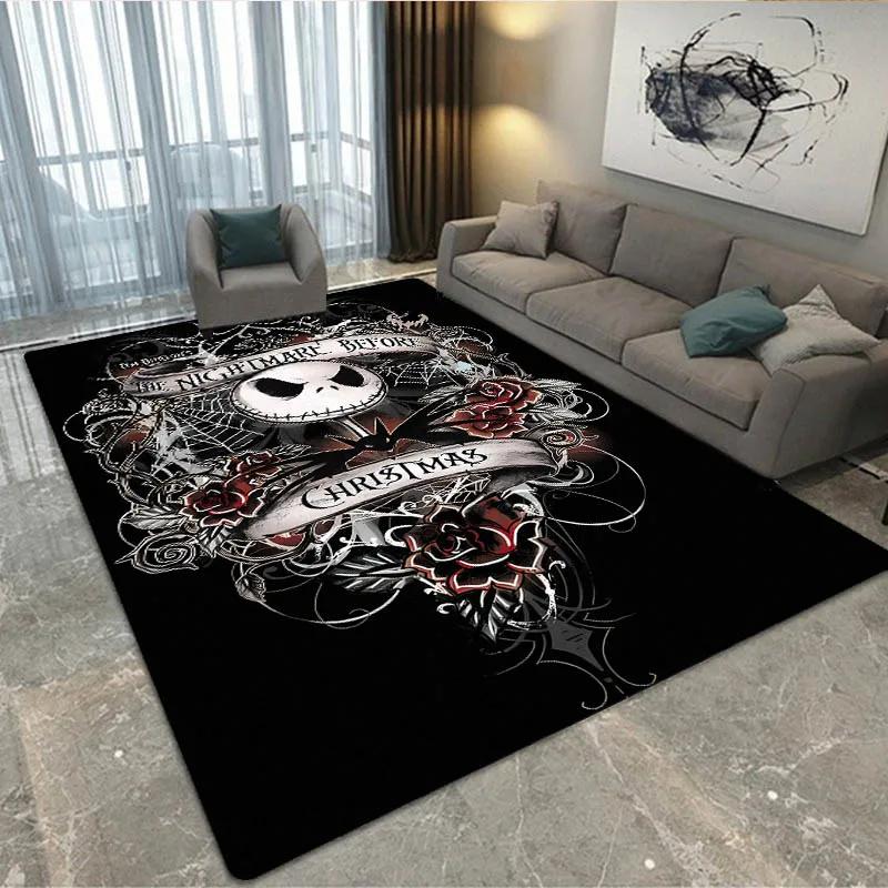 Halloween The Nightmare Before Christmas Teppich Wohnzimmer Schlafzimmer Teppich Rutschfester Teppich Zuhause Schlafzimmer Dekoration Geburtstagsgeschenk