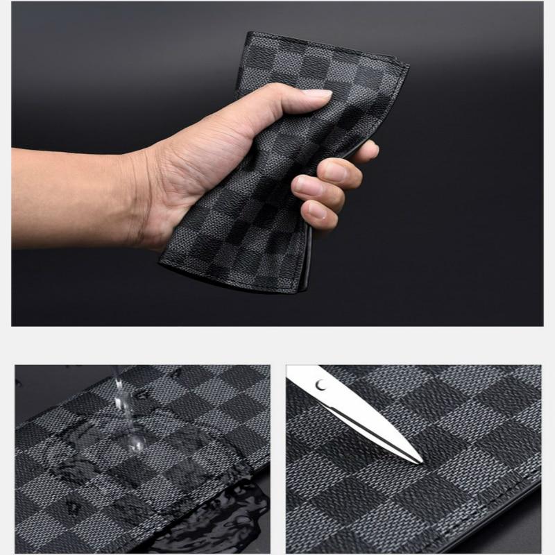 Women's Classic Plaid Wallet Pu Leather Men's Card Holder Clutch Coin Purse