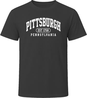 Pittsburgh Pennsylvania Established 1758 Retro Collegiate Hometown T Shirt
