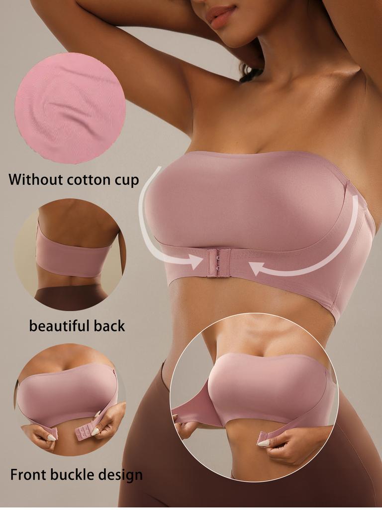 Seamless Strapless Bra Push-Up Bra Women's Invisible Wire-Free Underwear